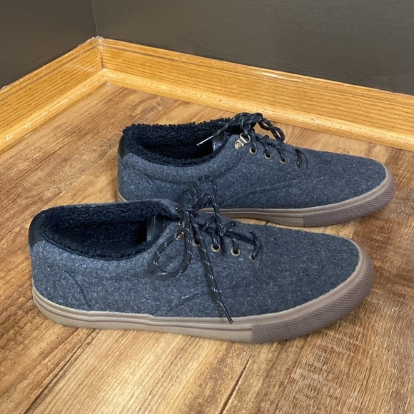 Sperry dark gray wool Top-Sider Striper Storm Cvo Seacycled sneakers size 12 - Picture 8 of 12